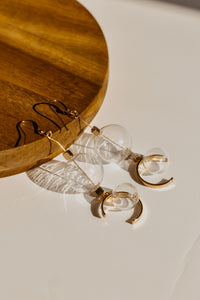 Glass bubble pendant earrings. - Parsel Studio